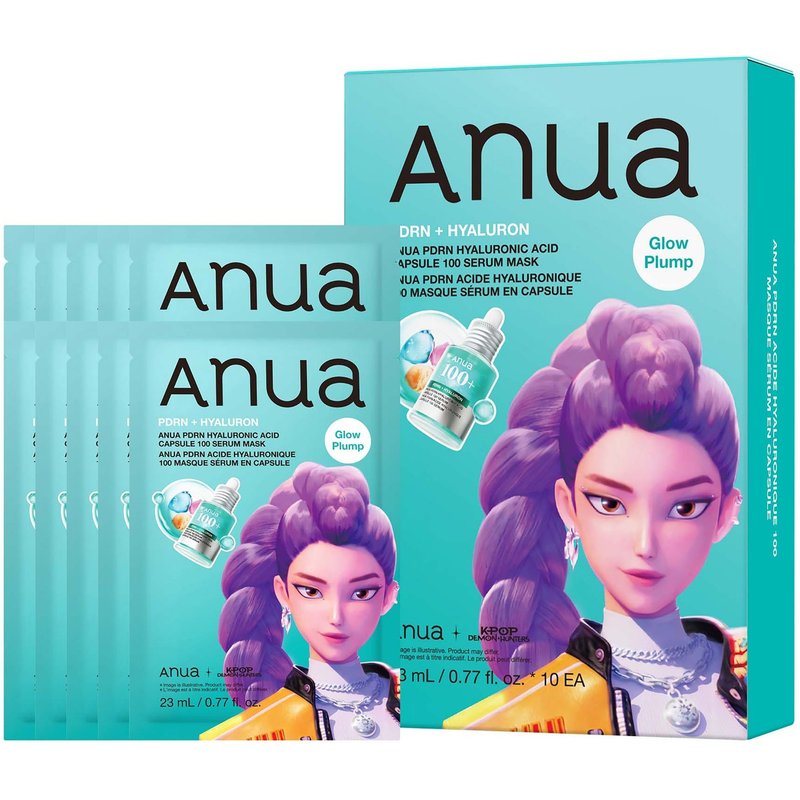 Anua KPop Demon Hunters PDRN Hyaluronic Acid Capsule 100 Serum Mask (10PCS)