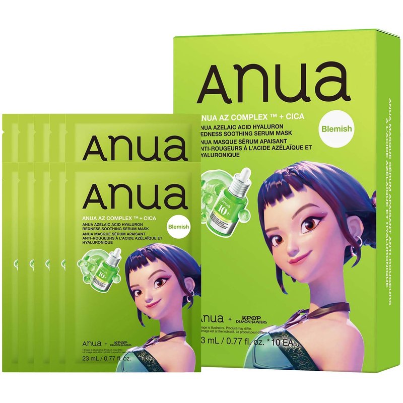 Anua KPop Demon Hunters Azelaic Acid Hyaluron Redness Soothing Serum Mask (10PCS)