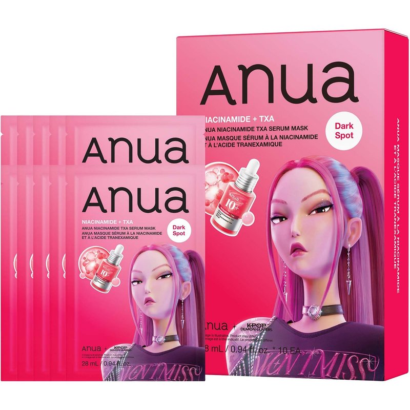 Anua KPop Demon Hunters NIACINAMIDE Niacinamide TXA Serum Mask (10PCS)