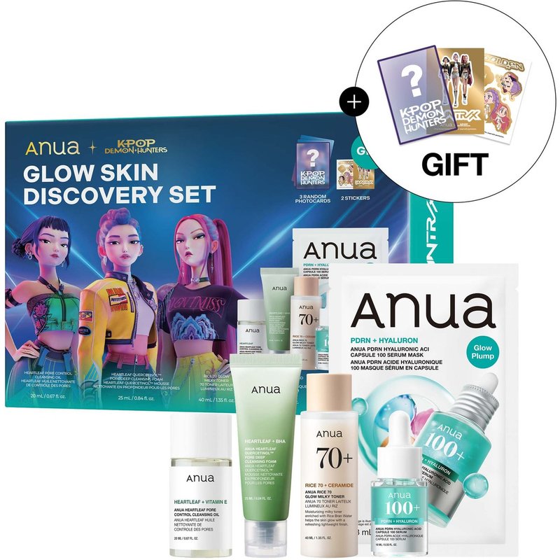 Anua KPop Demon Hunters Glow Skin Discovery Set (Worth £29.50)
