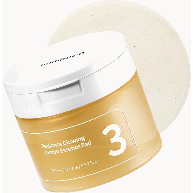 Numbuzin No.3 Radiance Glowing Jumbo Essence Pad 150ml (70 Pads)