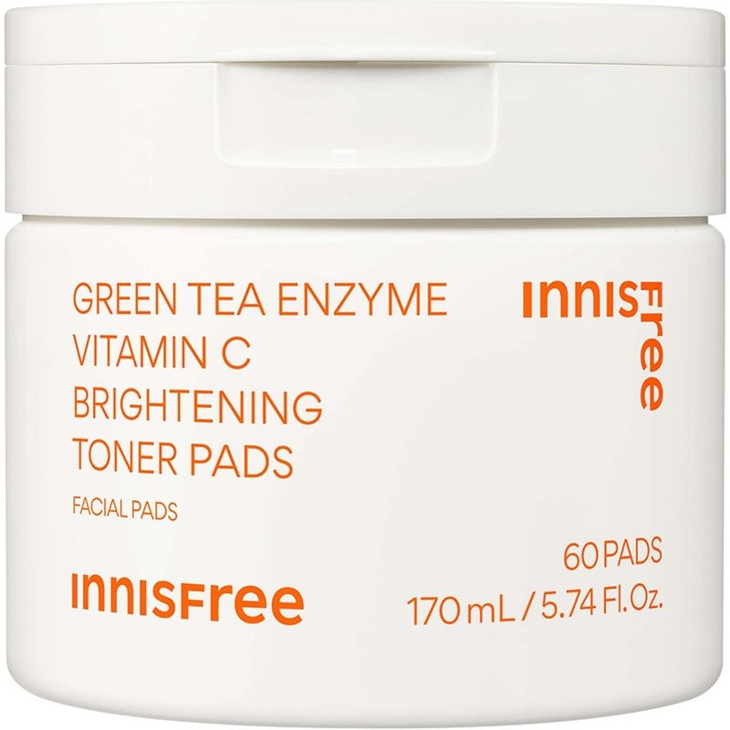 INNISFREE Green Tea Enzyme Vitamin C Brightening Toner Pads - 60 pads