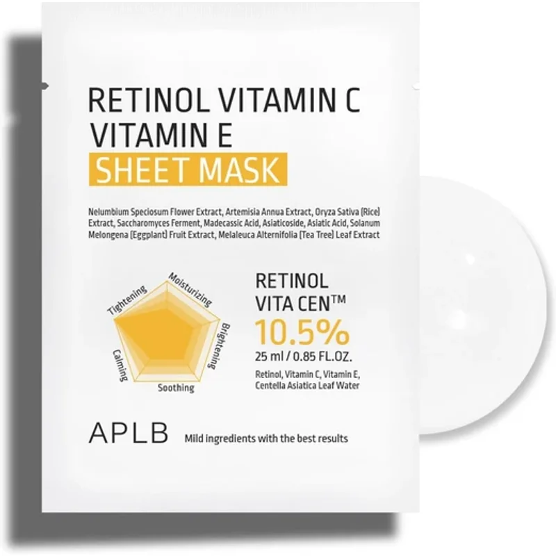 APLB Retinol Vitamin E Vitamin C Sheet Mask 25ml