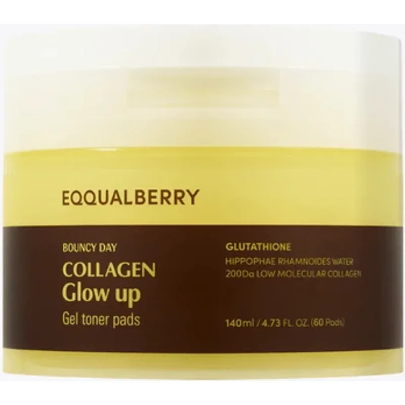 Eqqualberry Collagen Glow Up Gel Toner Pad 60 Pads