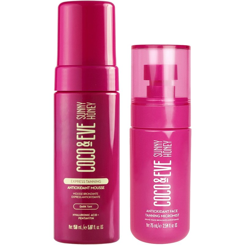 Coco & Eve Face Tanning Micromist and Antioxidant Express Tanning Mousse Bundle