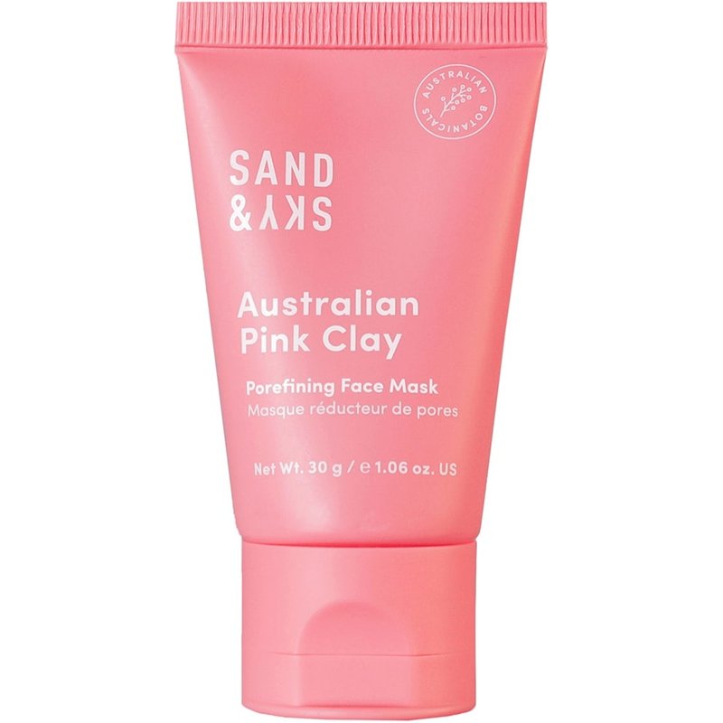 Sand & Sky Australian Pink Clay Porefining Face Mask Deluxe Travel Size 30g