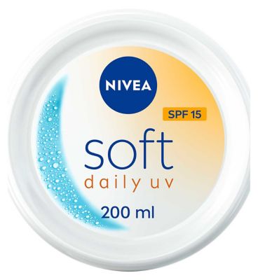 NIVEA Soft Daily UV Moisturiser for Face Hand  Body SPF15 200ml