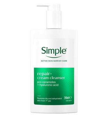 Simple repair+ cream cleanser 240ml