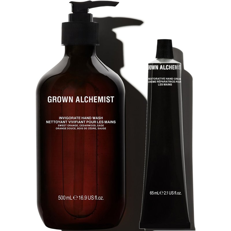 Grown Alchemist Hand Wash + Hand Cream 65ml Duo