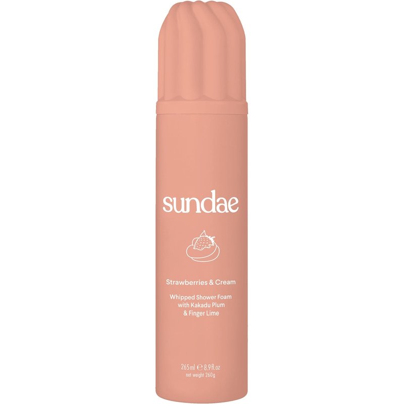 SUNDAE Body Strawberries & Cream Whipped Shower Foam with Kakadu Plum & Finger Lime 265ml