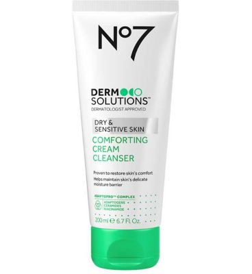 No7 Derm Solutions™ Comforting Cream Cleanser Suitable for Normal to Dry & Sensitive Skin 200ml