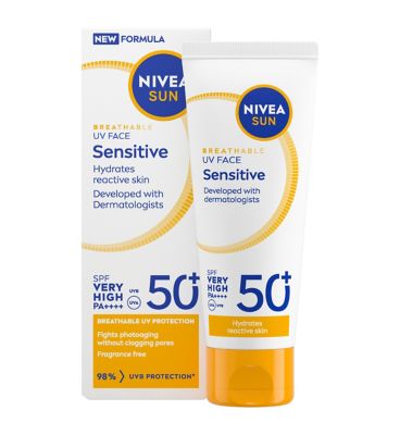 NIVEA SUN UV Face Soothing Sensitive Sun Cream SPF50 40ml