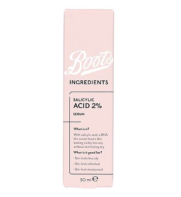 Boots Ingredients Salicylic Acid Serum 2% 30ml