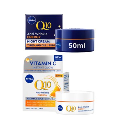 Nivea Q10 Vitamin C Day  Night Cream Bundle