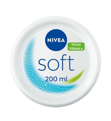NIVEA Soft Moisturiser Cream for Face, Hands  Body 200ml