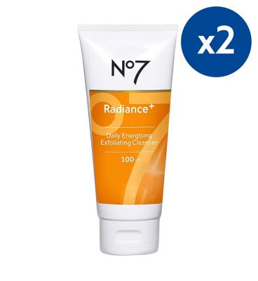 No7 Radiance+ Daily Energising Exfoliating Cleanser Duo
