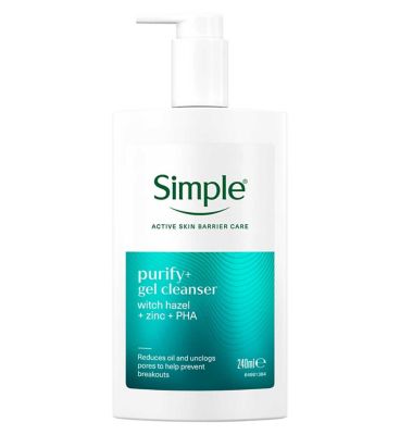 Simple purify+ gel cleanser 240ml